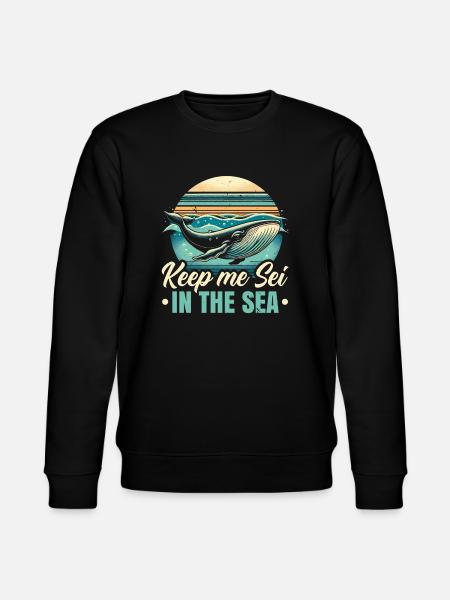 Gefährdete Arten Seiwal Tierrechte - Stanley/Stella Unisex Bio-Sweatshirt CHANGER  - Schwarz