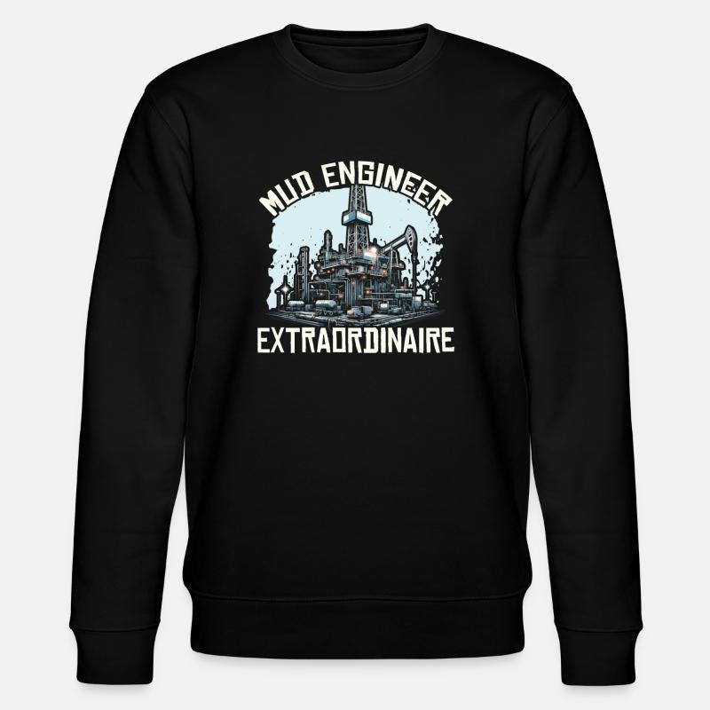 Bohringenieur Beruf Ölbohrinselarbeiter - Stanley/Stella Unisex Bio-Sweatshirt CHANGER  - Schwarz