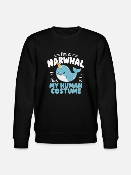 Narhvalelsker Unicorn Of The Sea Animal Narwhale - Stanley/Stella CHANGER økologisk unisex-sweatshirt - svart