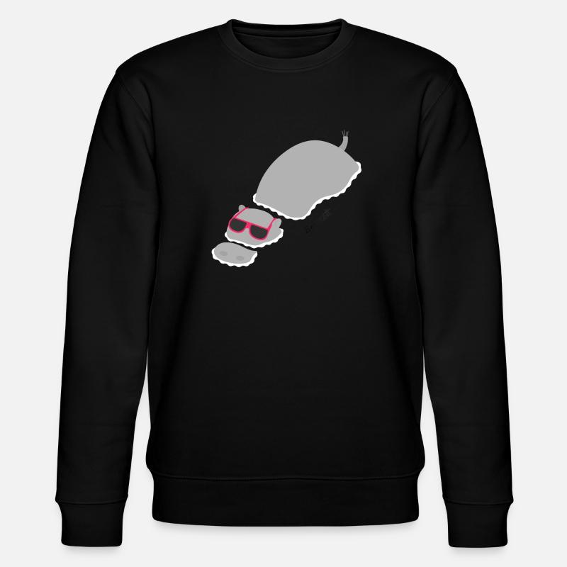 Chillin ‚Hippo - Stanley/Stella Unisex Bio-Sweatshirt CHANGER  - Schwarz