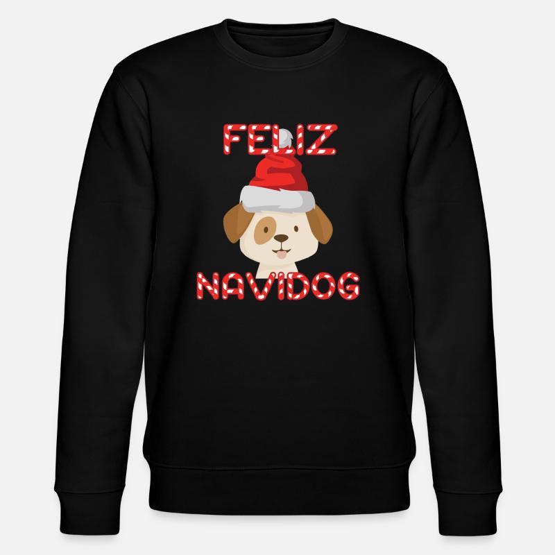 Feliz Navidog - Stanley/Stella CHANGER Unisex Organic Sweatshirt - black