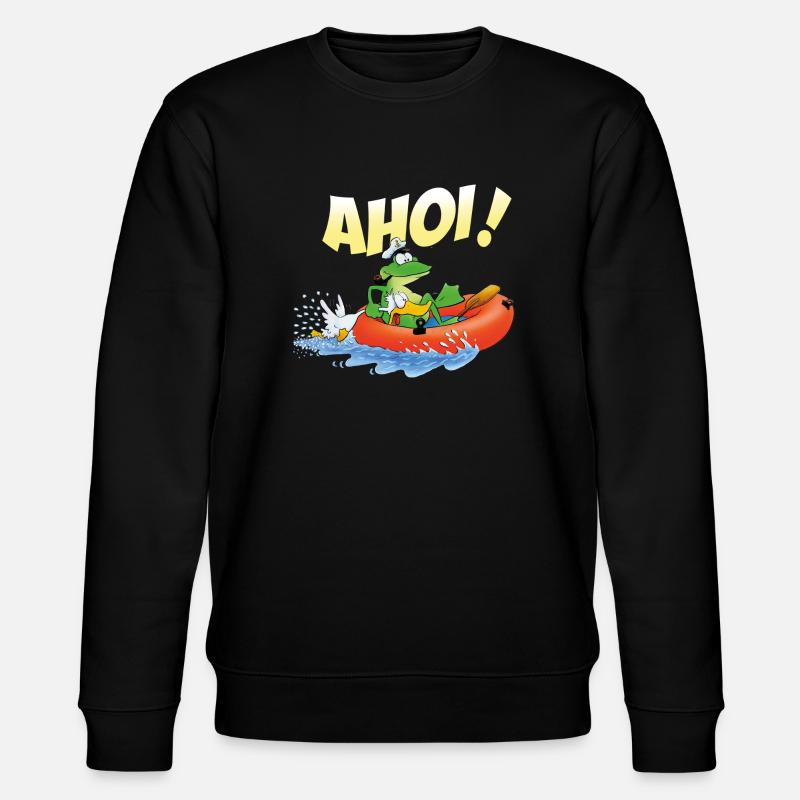 froschspeed ahoi - Stanley/Stella Unisex Bio-Sweatshirt CHANGER  - Schwarz