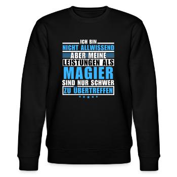 Unsurpassed performance as a magician - Stanley/Stella CHANGER Unisex Organic Sweatshirt - black - Front - Nik (191cm) & Marisol (170cm)