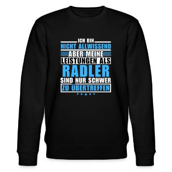 Unsurpassed performance as a cyclist - Stanley/Stella CHANGER Unisex Organic Sweatshirt - black - Front - Nik (191cm) & Marisol (170cm)