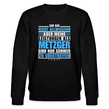 Unrivalled performance as a butcher - Stanley/Stella CHANGER Unisex Organic Sweatshirt - black - Front - Nik (191cm) & Marisol (170cm)