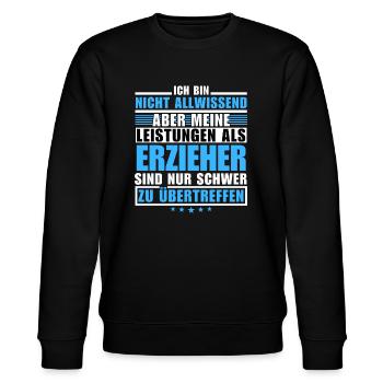 Unsurpassed performance as an educator - Stanley/Stella CHANGER Unisex Organic Sweatshirt - black - Front - Nik (191cm) & Marisol (170cm)