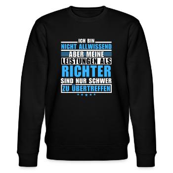 Unsurpassed performance as a judge - Stanley/Stella CHANGER Unisex Organic Sweatshirt - black - Front - Nik (191cm) & Marisol (170cm)