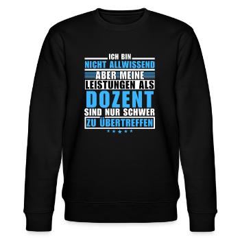 Unübertroffene Leistung als Dozent - Stanley/Stella Unisex Bio-Sweatshirt CHANGER  - Schwarz - Vorne - Nik (191cm) & Marisol (170cm)