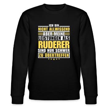 Unsurpassed performance as a rower - Stanley/Stella CHANGER Unisex Organic Sweatshirt - black - Front - Nik (191cm) & Marisol (170cm)