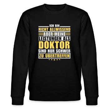 Unübertroffene Leistung als Doktor - Stanley/Stella Unisex Bio-Sweatshirt CHANGER  - Schwarz - Vorne - Nik (191cm) & Marisol (170cm)