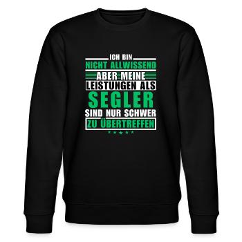 Unmatched performance as a sailor - Stanley/Stella CHANGER Unisex Organic Sweatshirt - black - Front - Nik (191cm) & Marisol (170cm)