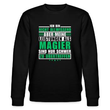 Unsurpassed performance as a magician - Stanley/Stella CHANGER Unisex Organic Sweatshirt - black - Front - Nik (191cm) & Marisol (170cm)