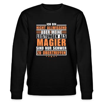Unsurpassed performance as a magician - Stanley/Stella CHANGER Unisex Organic Sweatshirt - black - Front - Nik (191cm) & Marisol (170cm)