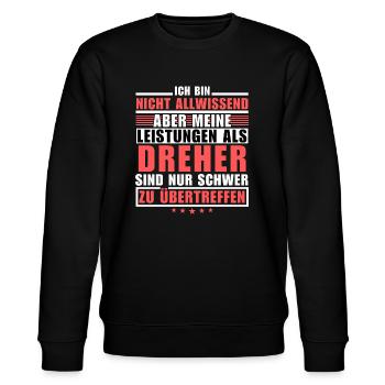 Unmatched performance as a turner - Stanley/Stella CHANGER Unisex Organic Sweatshirt - black - Front - Nik (191cm) & Marisol (170cm)
