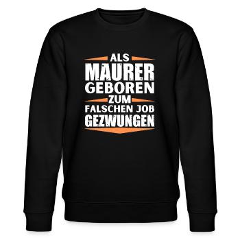 Maurer im falschen Job gelandet - Stanley/Stella Unisex Bio-Sweatshirt CHANGER  - Schwarz - Vorne - Nik (191cm) & Marisol (170cm)