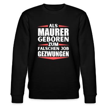 Maurer im falschen Job gelandet - Stanley/Stella Unisex Bio-Sweatshirt CHANGER  - Schwarz - Vorne - Nik (191cm) & Marisol (170cm)