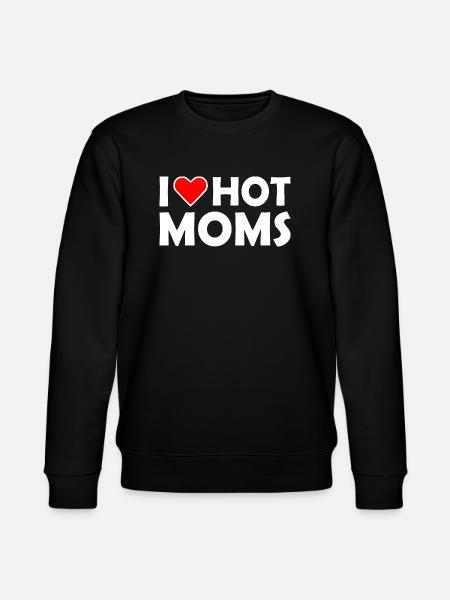 I love hot moms - Stanley/Stella CHANGER Unisex Organic Sweatshirt - black