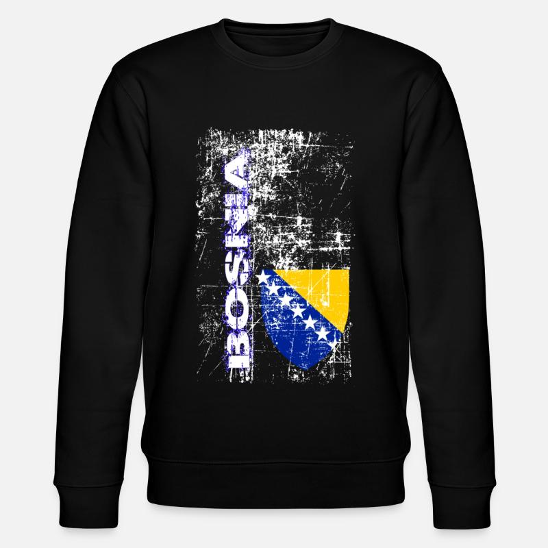 Bosnia - Stanley/Stella Unisex Bio-Sweatshirt CHANGER  - Schwarz