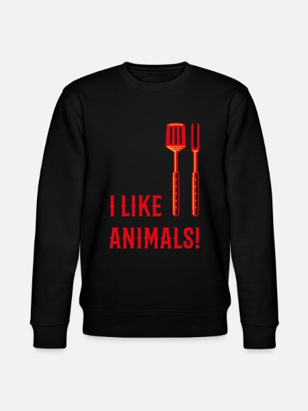 I Like Animals! (Grillbesteck / 3C) - Stanley/Stella Unisex Bio-Sweatshirt CHANGER  - Schwarz