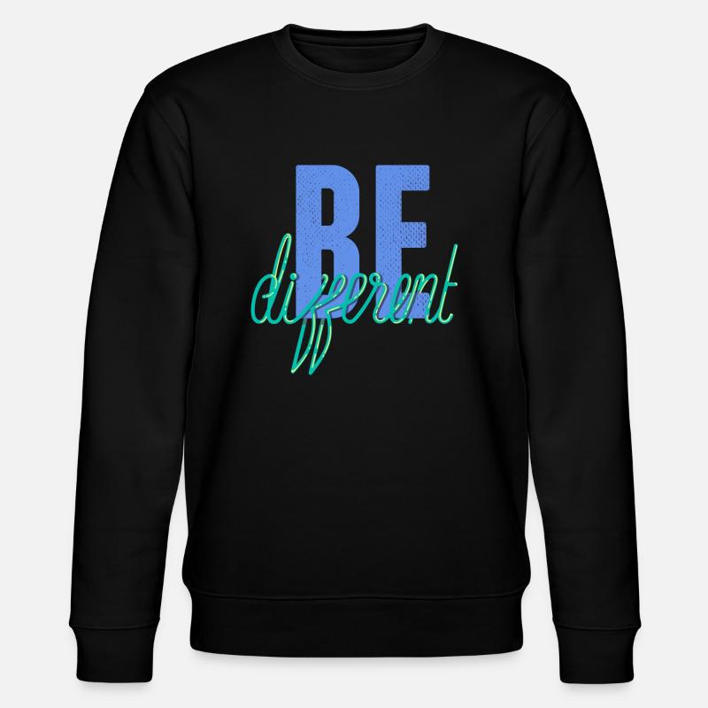 Be different- Sei anders! - Stanley/Stella Unisex Bio-Sweatshirt CHANGER  - Schwarz