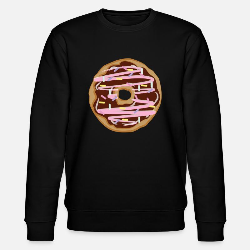 Chocolate Donut - Stanley/Stella CHANGER Unisex Organic Sweatshirt - black