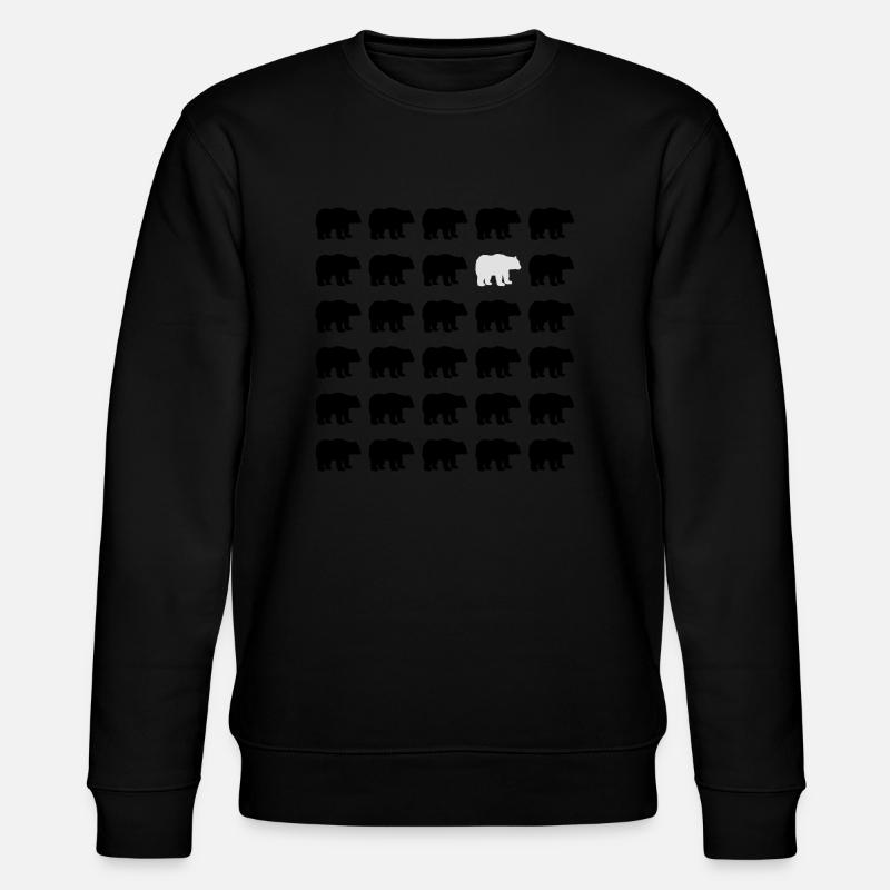 Bären - Stanley/Stella Unisex Bio-Sweatshirt CHANGER  - Schwarz