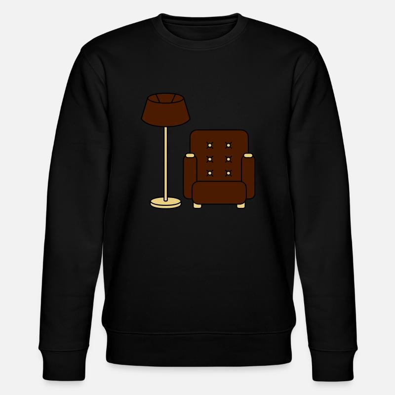 floor_lamp_and_armchair - Stanley/Stella Unisex Bio-Sweatshirt CHANGER  - Schwarz