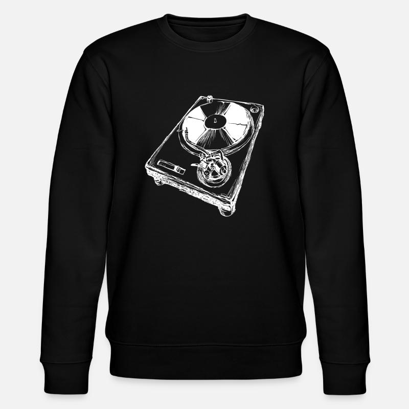 Retro turntable DJ - Stanley/Stella CHANGER Unisex Organic Sweatshirt - black