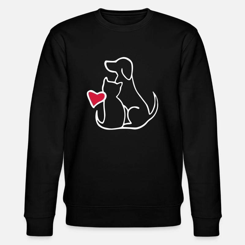 chien et chat s’aiment - Sweat bio CHANGER Stanley/Stella Unisexe - noir