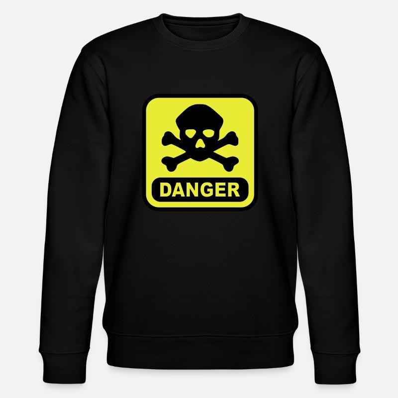 Crâne danger - Sweat bio CHANGER Stanley/Stella Unisexe - noir