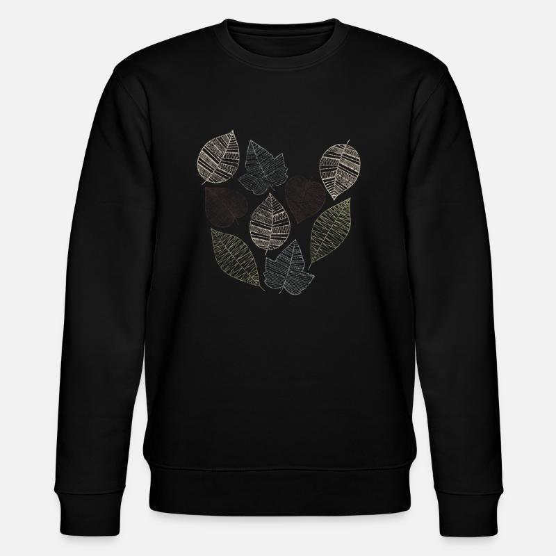 blätter - Stanley/Stella Unisex Bio-Sweatshirt CHANGER  - Schwarz
