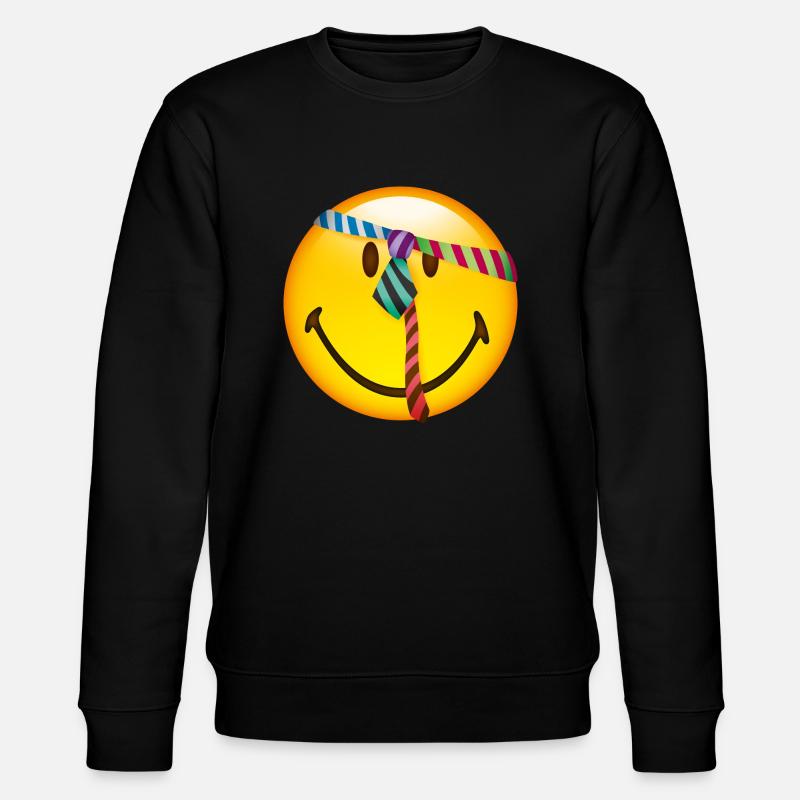 Smiley Tie - Stanley/Stella økologisk unisex-sweatshirt CHANGER  - sort