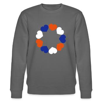 rot weiß blau - Stanley/Stella Unisex Bio-Sweatshirt CHANGER  - Burgunderrot - Vorne - Nik (191cm) & Marisol (170cm)