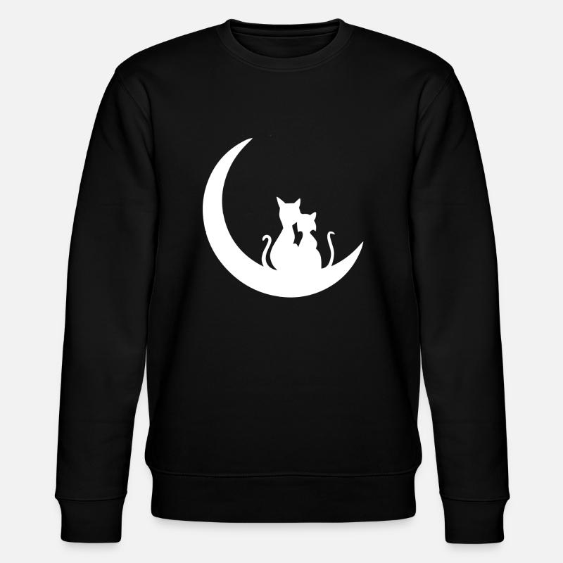 mooncats w - Stanley/Stella Unisex Bio-Sweatshirt CHANGER  - Schwarz