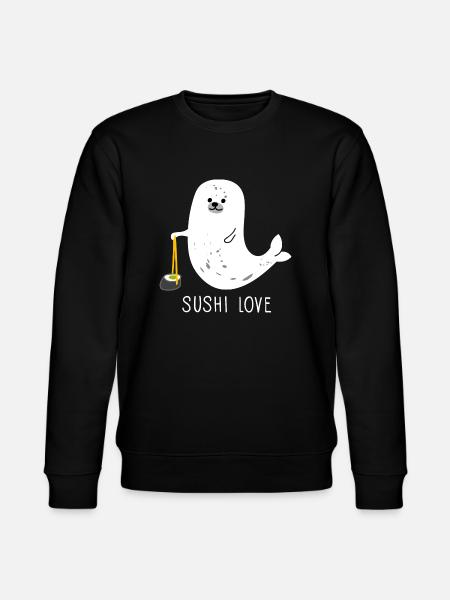 Sushi Love - Stanley/Stella Unisex Bio-Sweatshirt CHANGER  - Schwarz