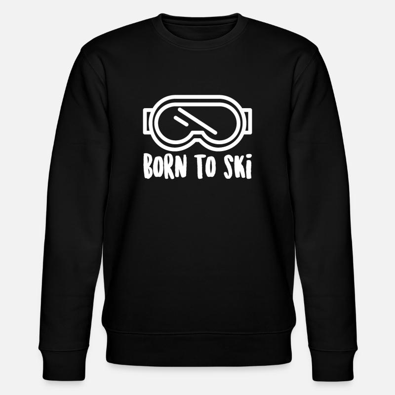 Born to ski - Stanley/Stella CHANGER Unisex Organic Sweatshirt - black