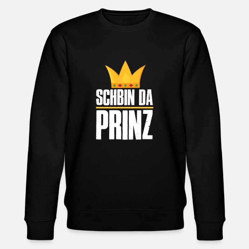 Schbin da Prinz - Stanley/Stella Unisex Bio-Sweatshirt CHANGER  - Schwarz