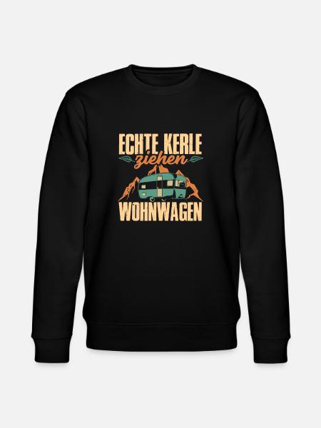 Echte Kerle ziehen Wohnwagen - Stanley/Stella Unisex Bio-Sweatshirt CHANGER  - Schwarz