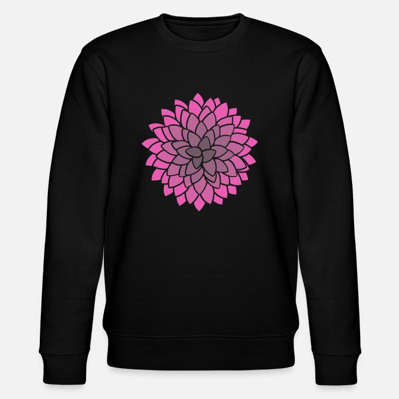 MUMS Flower Pink Blumen - Stanley/Stella Unisex Bio-Sweatshirt CHANGER - Schwarz