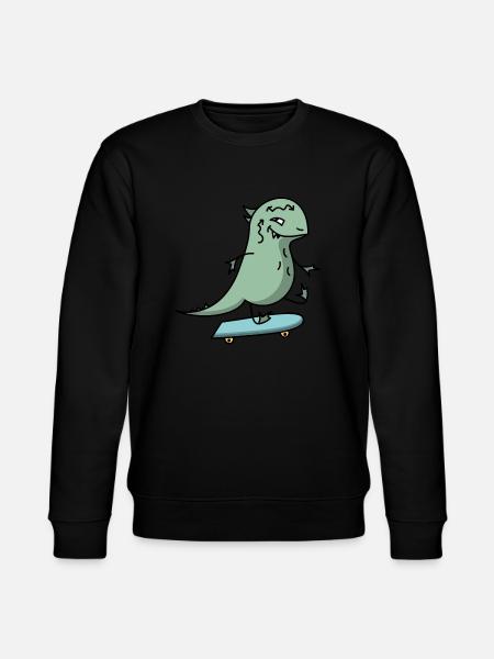 Skateboard Dino - Stanley/Stella CHANGER Unisex Organic Sweatshirt - black