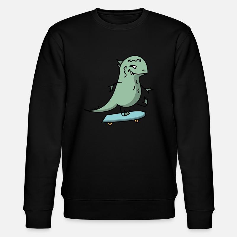 Skateboard Dino - Sweat bio CHANGER Stanley/Stella Unisexe - noir