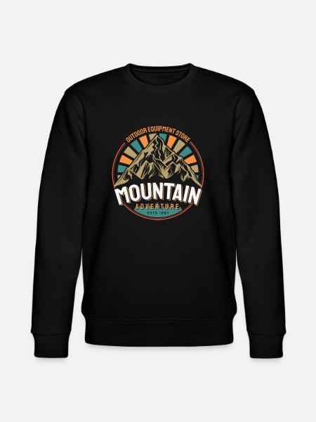 RETRO Mountain Amo - Stanley/Stella CHANGER Unisex Organic Sweatshirt - black