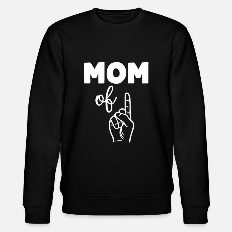 Mom of One - Stanley/Stella Unisex Bio-Sweatshirt CHANGER  - Schwarz