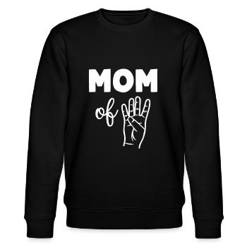 Mom of Four - Stanley/Stella CHANGER Unisex Organic Sweatshirt - black - Front - Nik (191cm) & Marisol (170cm)
