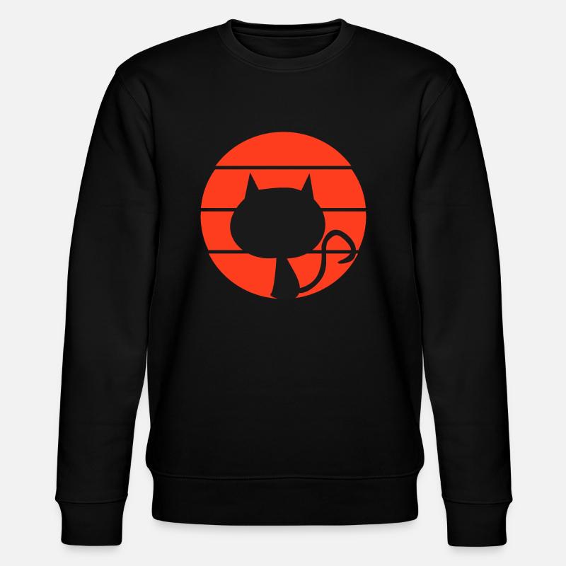 Retro Style Devil Cat - Stanley/Stella CHANGER Unisex Organic Sweatshirt - black
