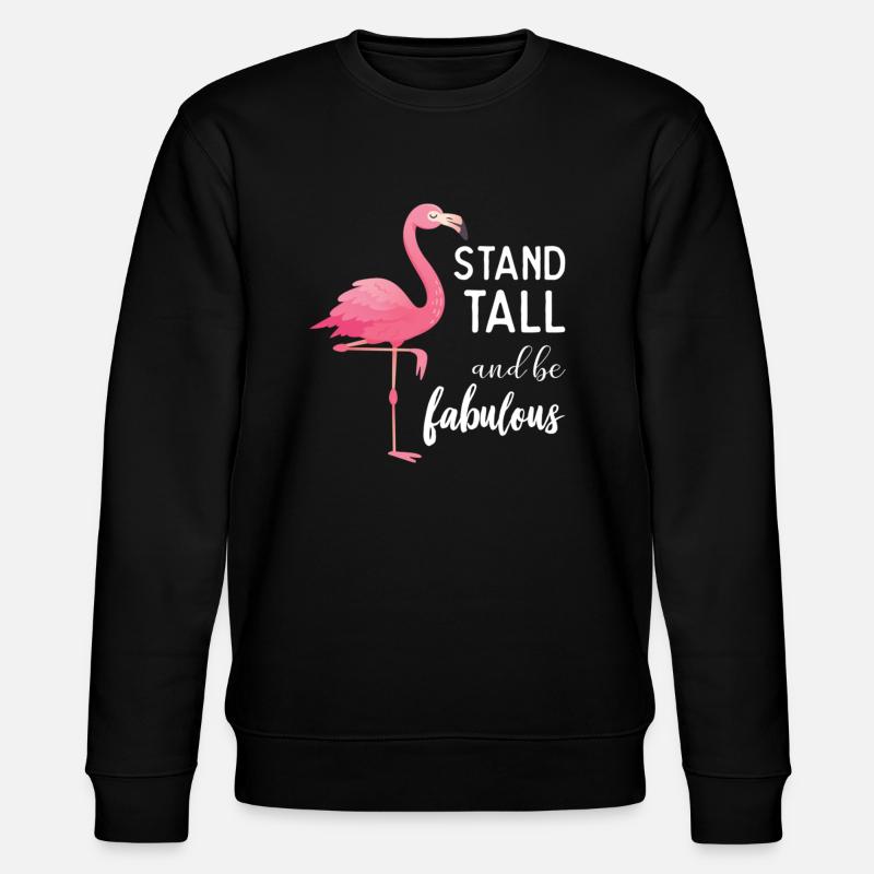 Fabelhafter Flamingo - Stanley/Stella Unisex Bio-Sweatshirt CHANGER - Schwarz