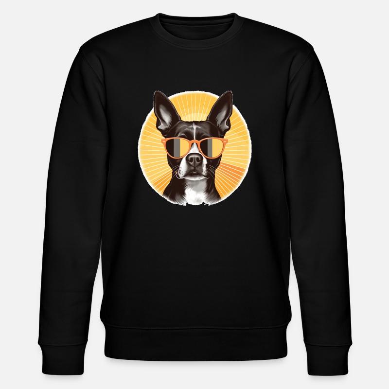 Boston Terrier 2 - Stanley/Stella CHANGER Unisex Organic Sweatshirt - black