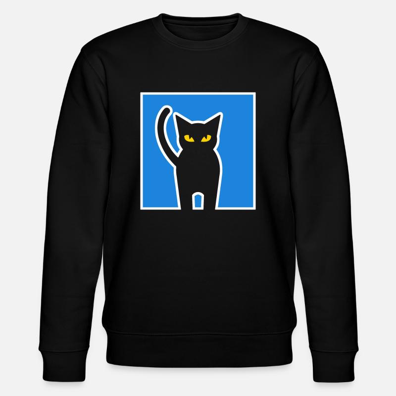 Katze - Stanley/Stella Unisex Bio-Sweatshirt CHANGER  - Schwarz