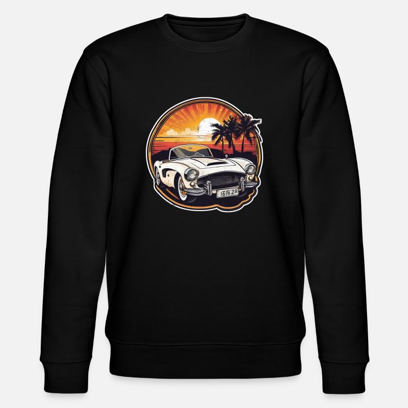 Oldtimer Sonnenuntergang - Stanley/Stella Unisex Bio-Sweatshirt CHANGER  - Schwarz