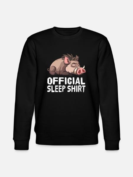 Official Warthog Sleep Shirt - Stanley/Stella CHANGER Unisex Organic Sweatshirt - black